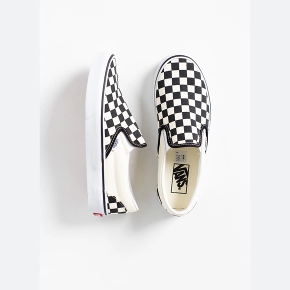 Vans Shoes - Vans Classic Slip-On Checkerboard Black and White Sneakers